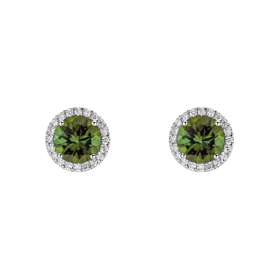 Diamond earrings with Tourmaline Eternal Sunshine