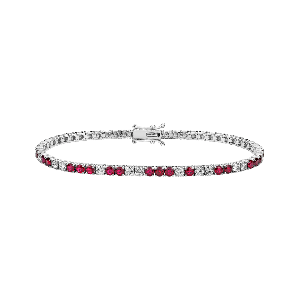 Diamond bracelet with Ruby Aurorra