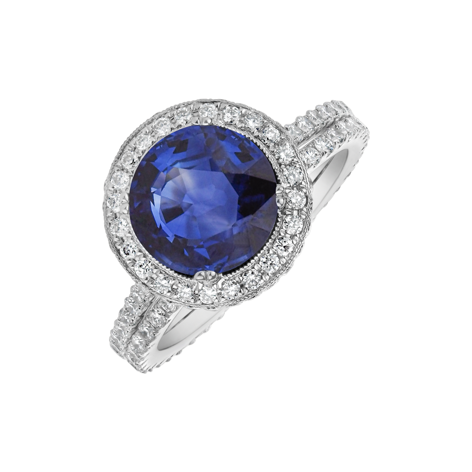 Diamond ring with Sapphire Transmission