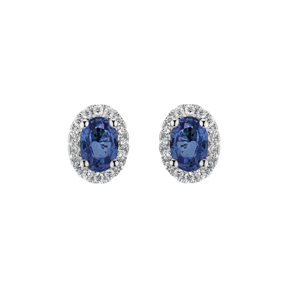 Diamond earrings with Sapphire Imperial Allegory