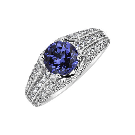 18ct white gold diamond ring with Tanzanite Andromeda Dream