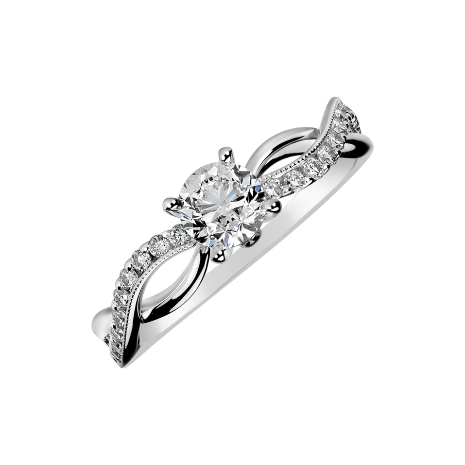 18ct white gold diamond ring Clementia