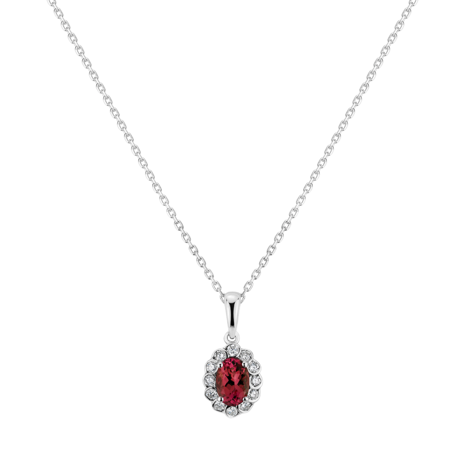 Diamond pendant with Ruby Glamour Princess