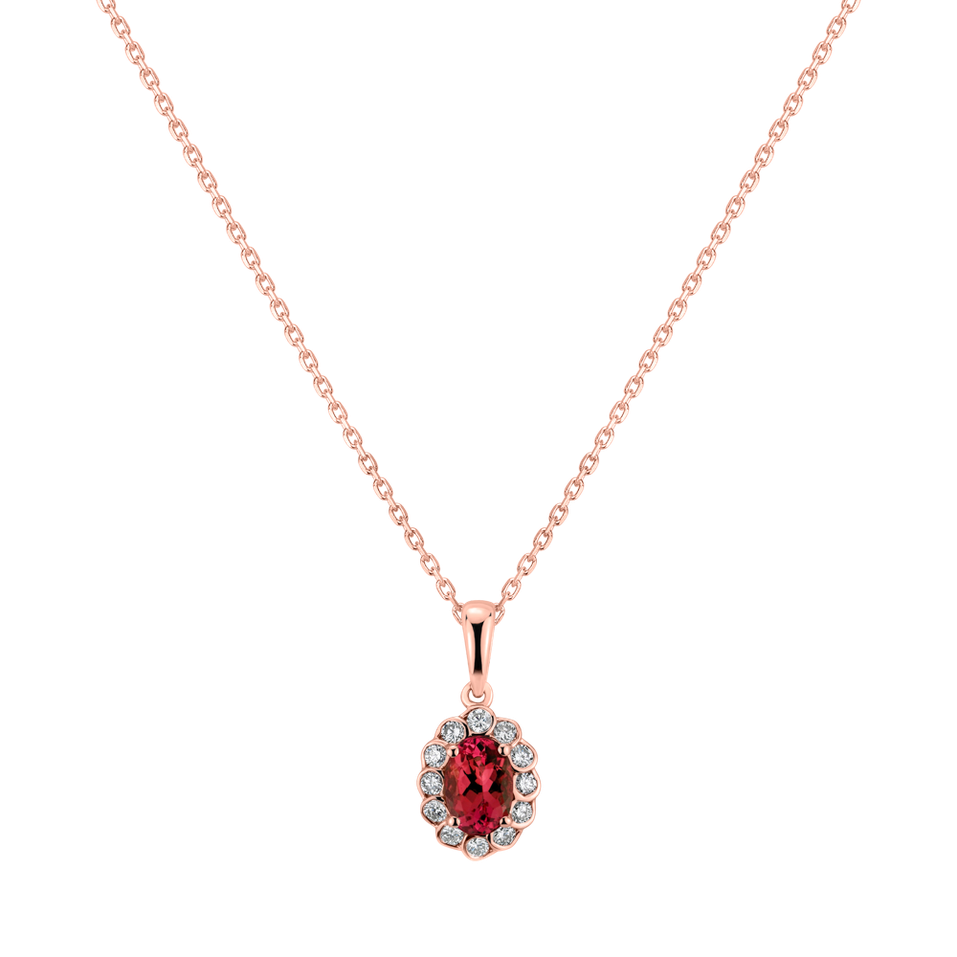 Diamond pendant with Ruby Glamour Princess