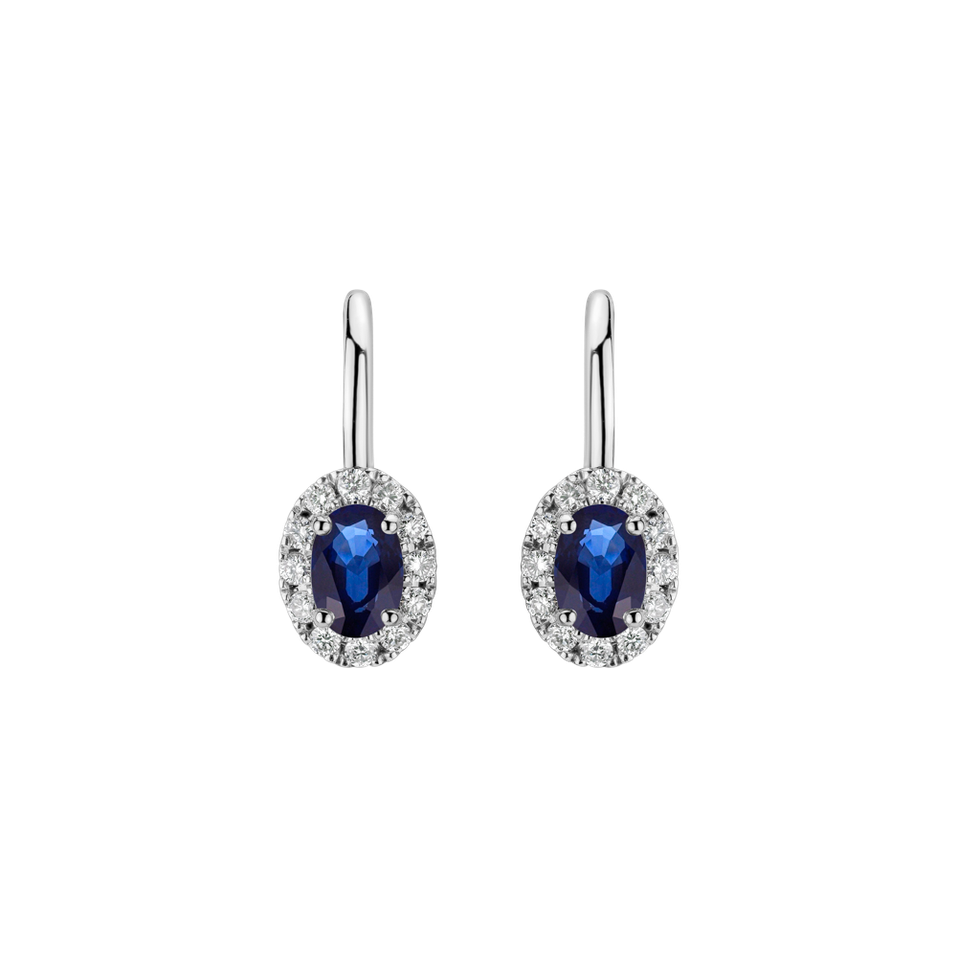 Diamond earrings with Sapphire Imperial Allegory