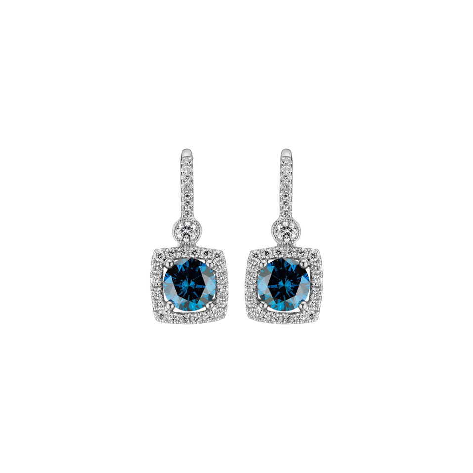 Earrings with blue and white diamonds Rossiel