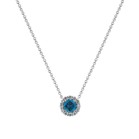 Necklace with blue and white diamonds Dream Sparkle