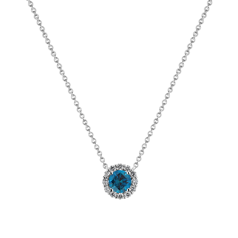 Necklace with blue and white diamonds Dream Sparkle