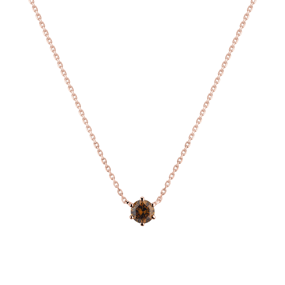 Necklace with orange diamonds Essential Drop