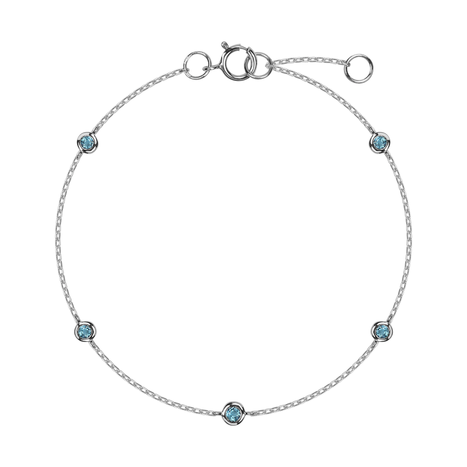 14ct white gold bracelet with Topaz Swiss Roggeveen