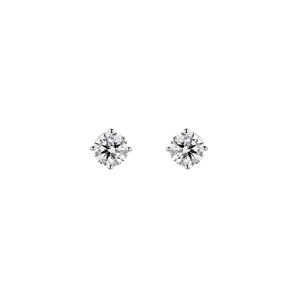 14ct white gold diamond earrings Essential Shine