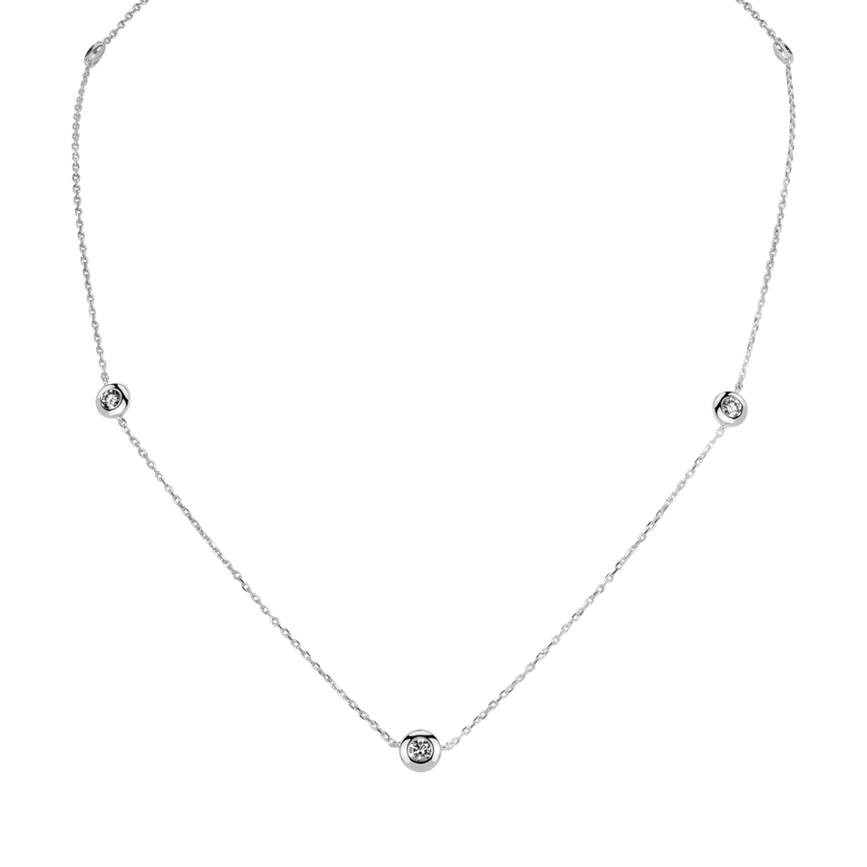 14ct white gold diamond necklace Atervi