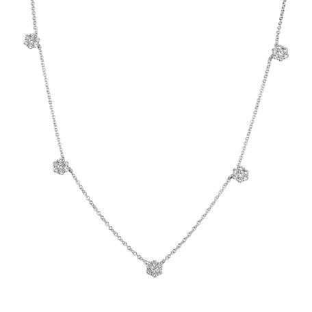 14ct white gold diamond necklace Serene Night