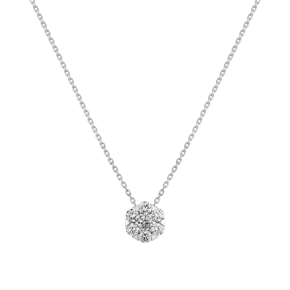 14ct white gold diamond necklace Diamond necklace Luxury Clam