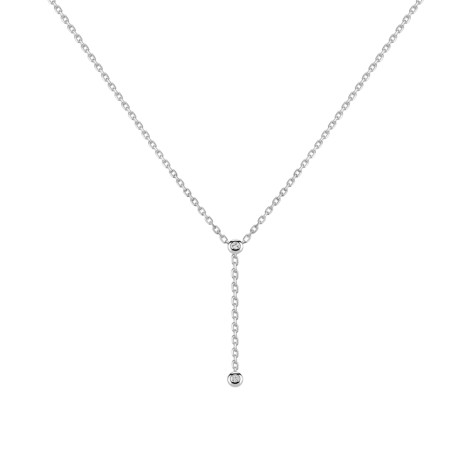 14ct white gold diamond necklace Ethereal Gleam