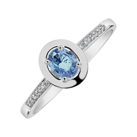 Diamond ring with Sapphire Sapphire Princess