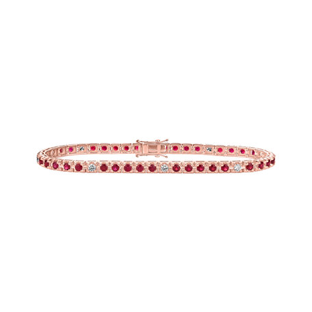 Diamond bracelet with Ruby Ralana