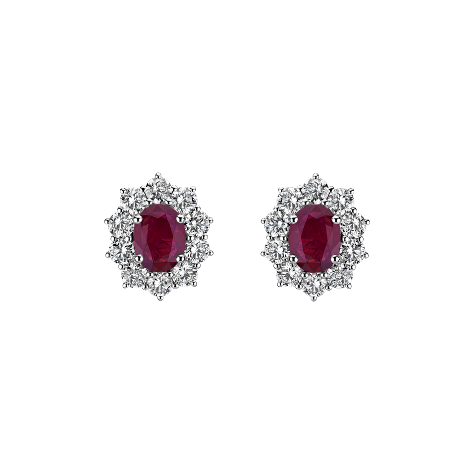 Diamond earrings with Ruby Moon Witchery