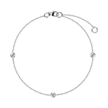 14ct white gold diamond bracelet Crazier Love