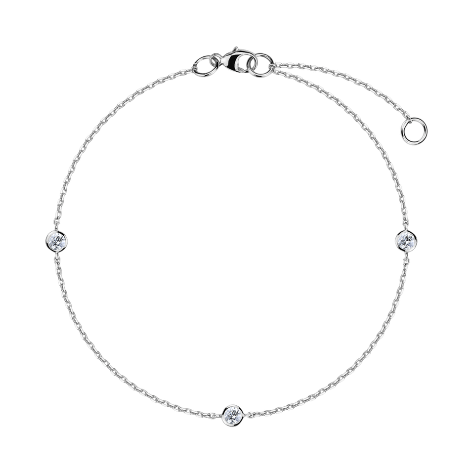 14ct white gold diamond bracelet Crazier Love