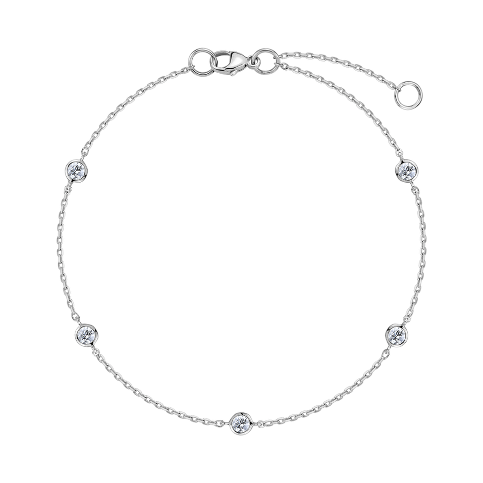 14ct white gold diamond bracelet Crazier Love