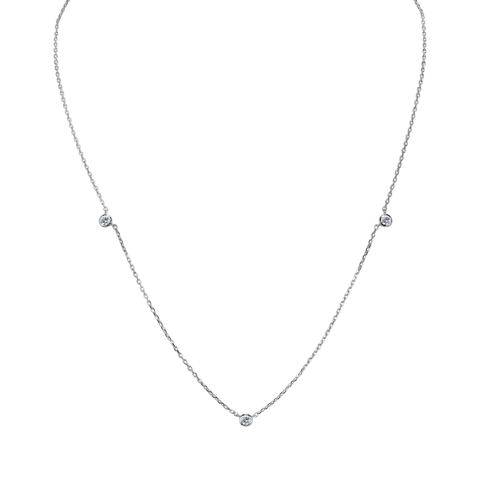 14ct white gold diamond necklace Nebula Gems