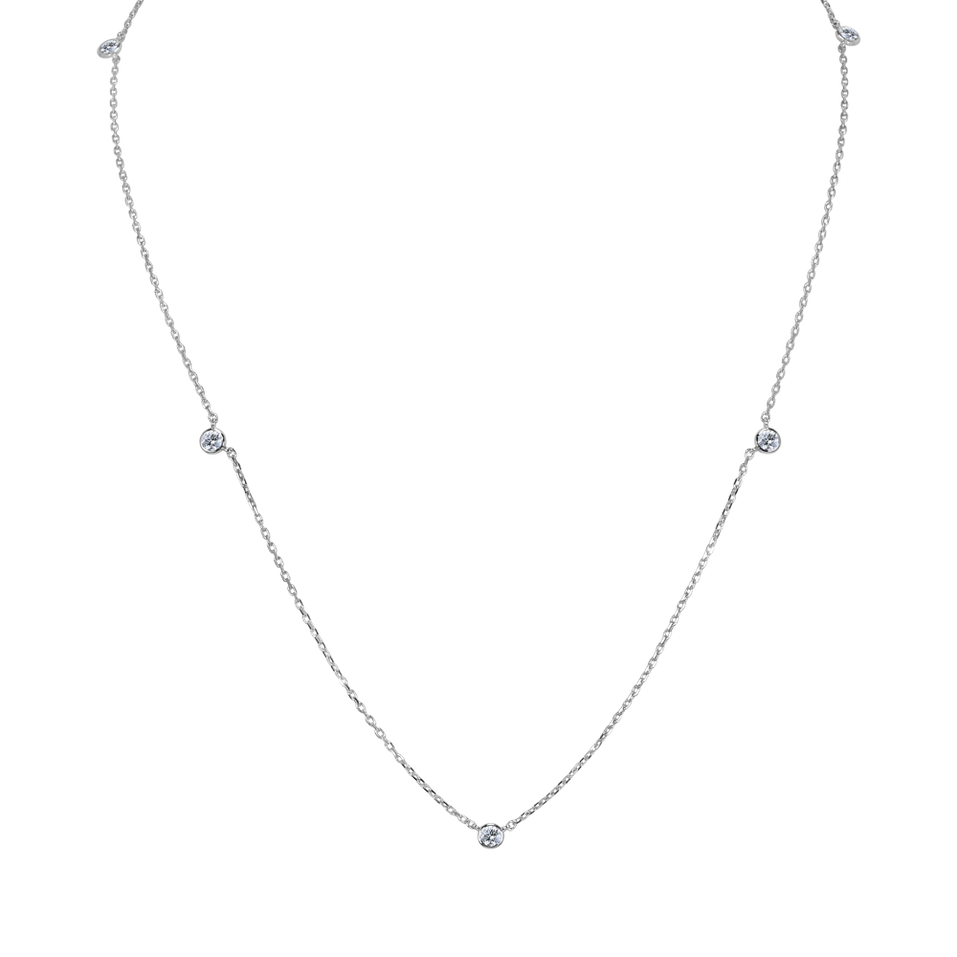 14ct white gold diamond necklace Nebula Gems