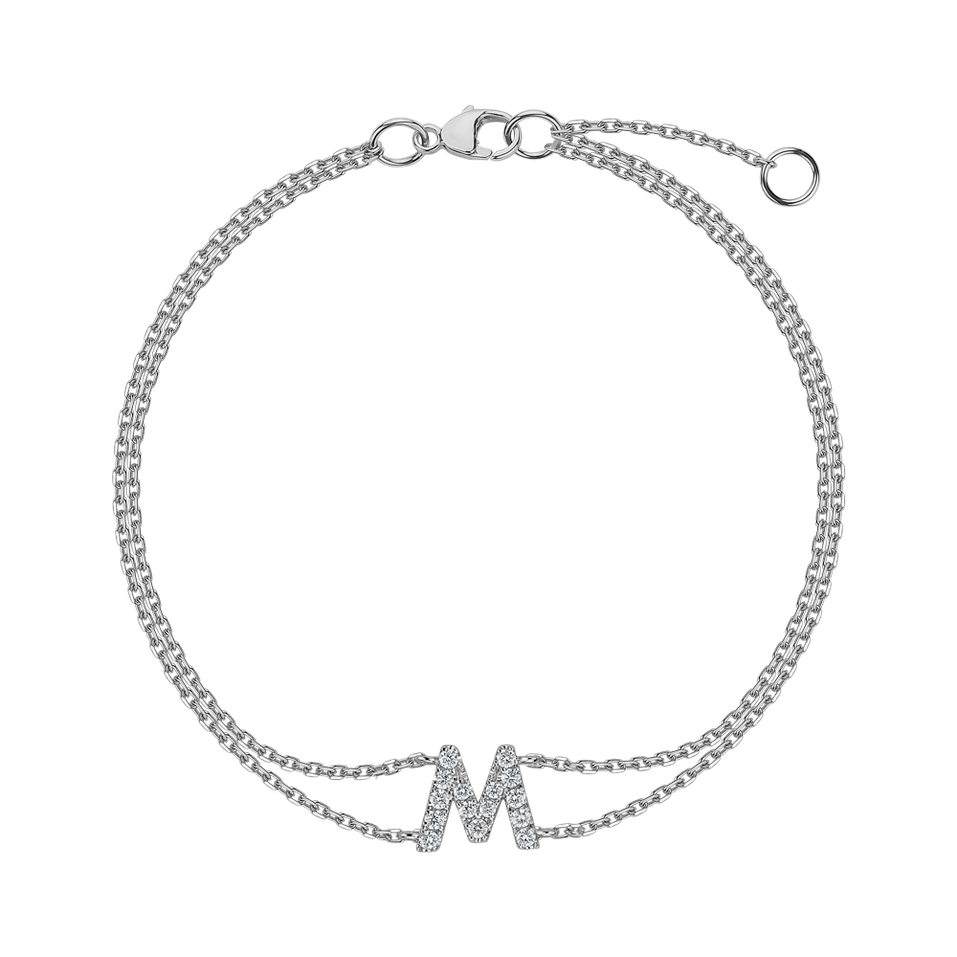 Bracelet with diamonds Alphabet Constellations