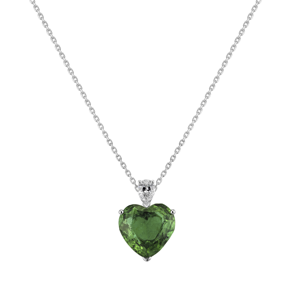 Diamond necklace with Emerald Euphoric Passion