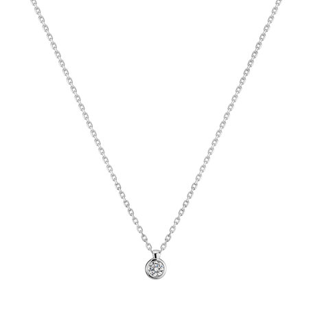 14ct white gold diamond necklace Eye Sparkle