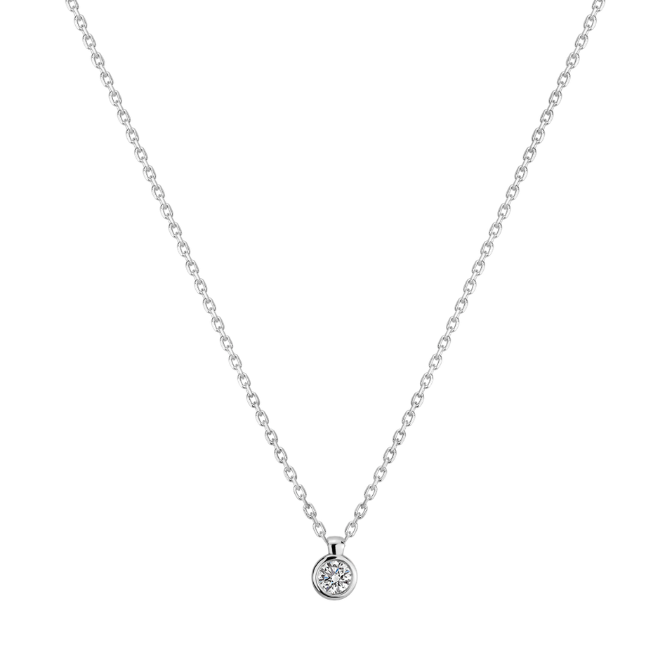 14ct white gold diamond necklace Eye Sparkle