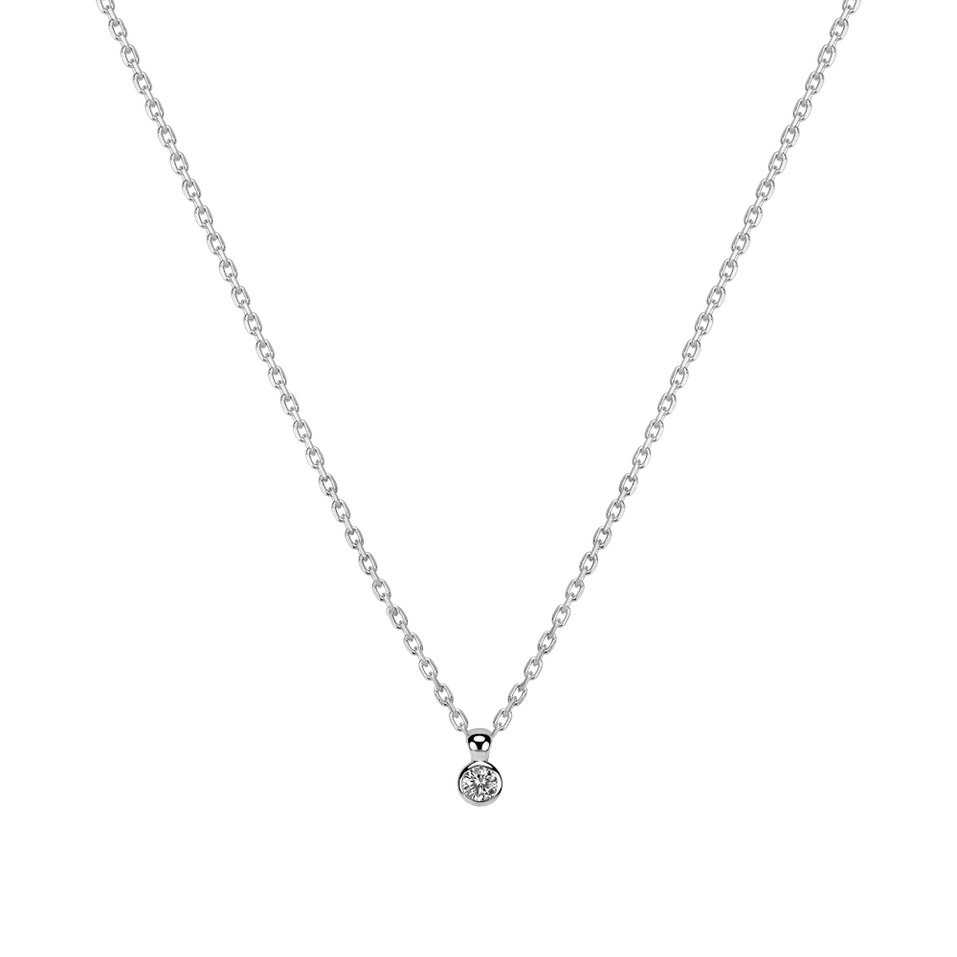 14ct white gold diamond necklace Eye Sparkle