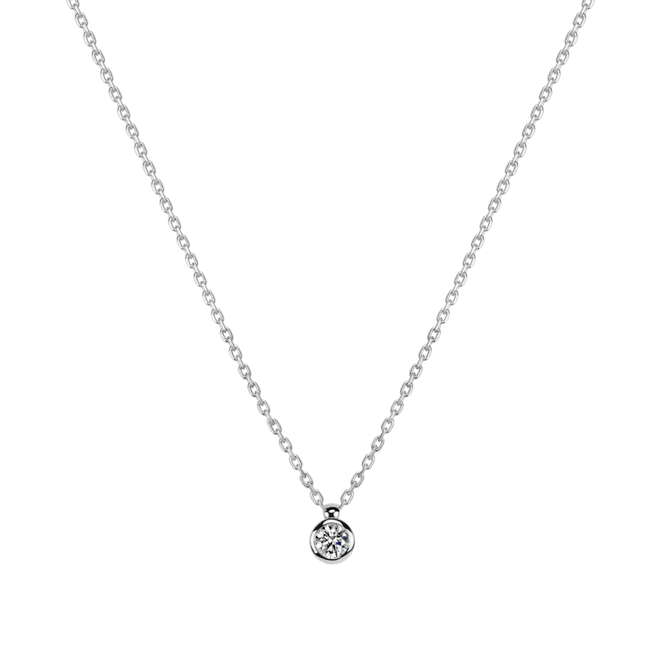 14ct white gold diamond necklace Eye Sparkle