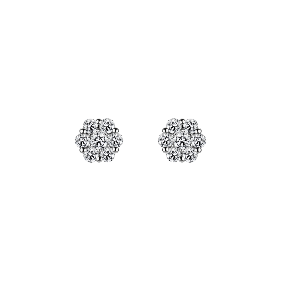 14ct white gold diamond earrings Diamond earrings Shiny Constellation