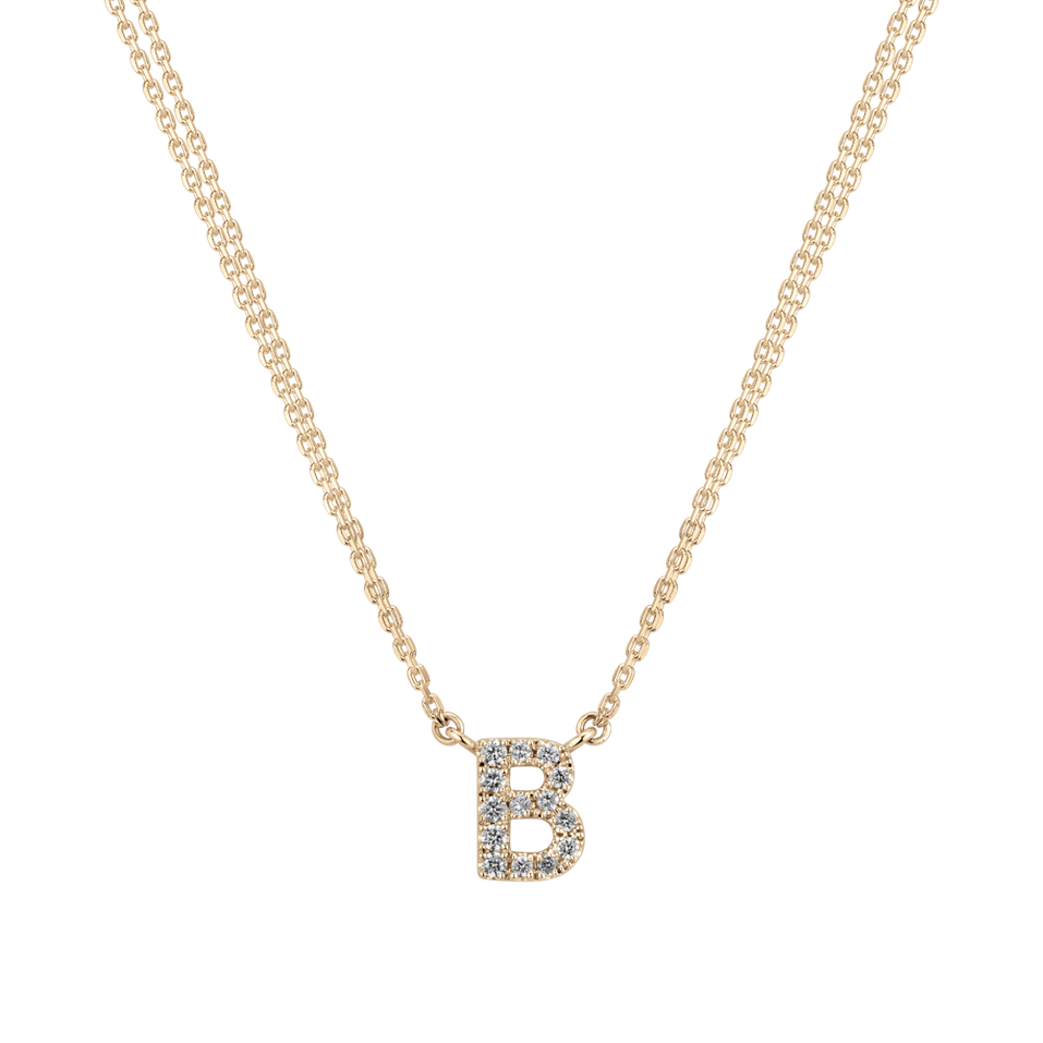 Diamond necklace Shiny Alphabet