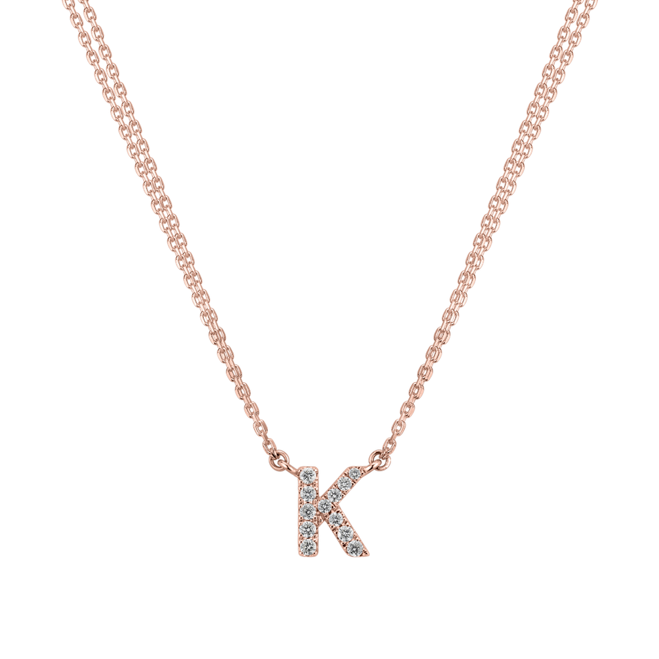 14ct rose gold diamond necklace Diamond necklace Luxury Clam