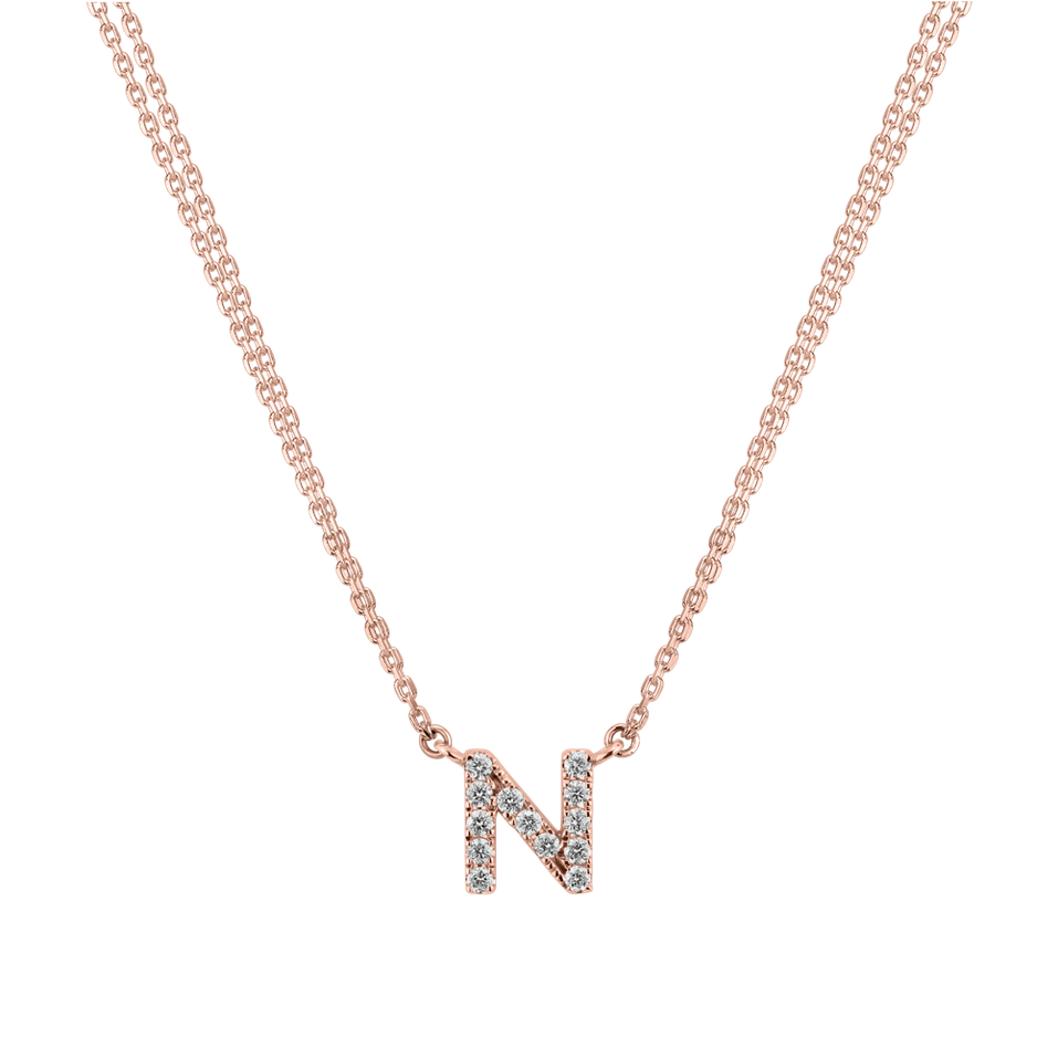 14ct rose gold diamond necklace Diamond necklace Luxury Clam