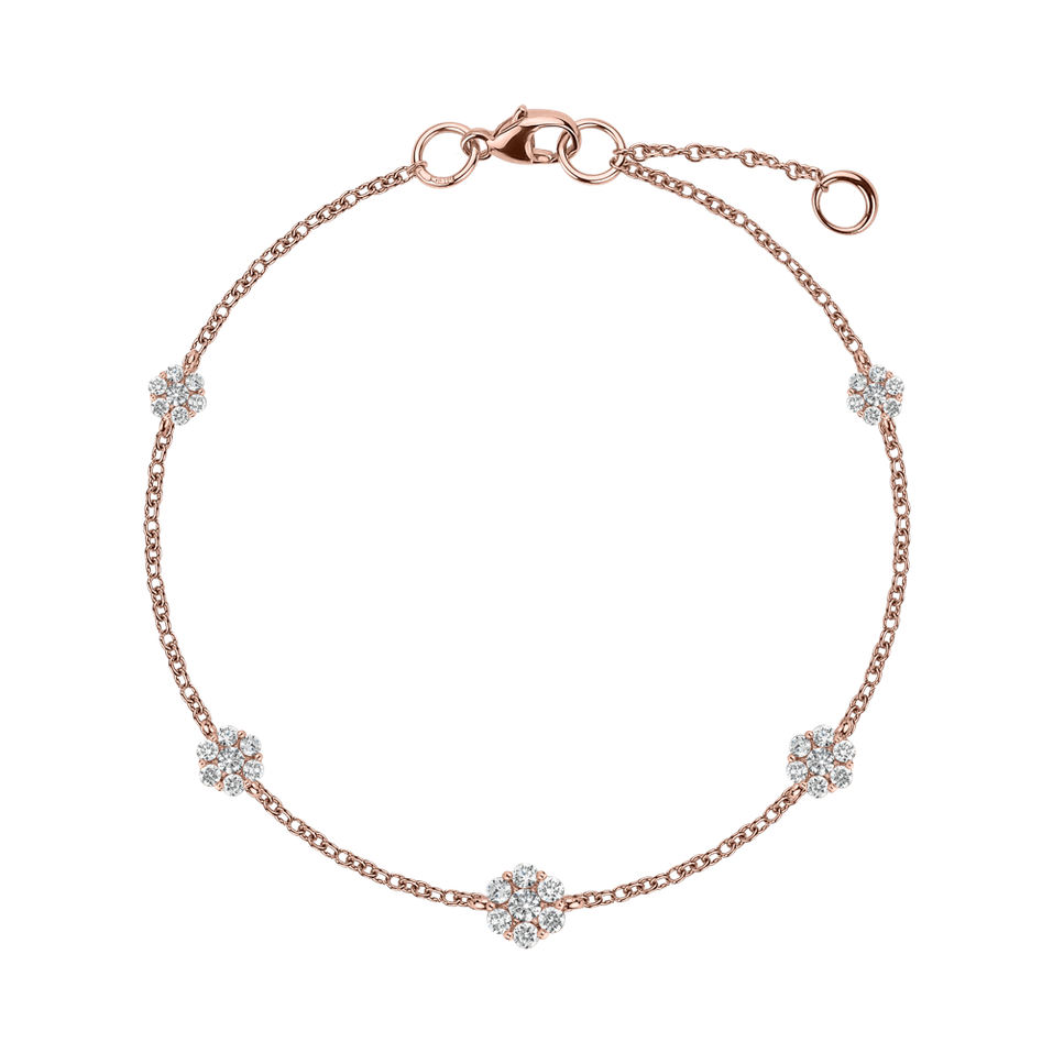 14ct rose gold diamond bracelet Diamond bracelet Constellations Capture