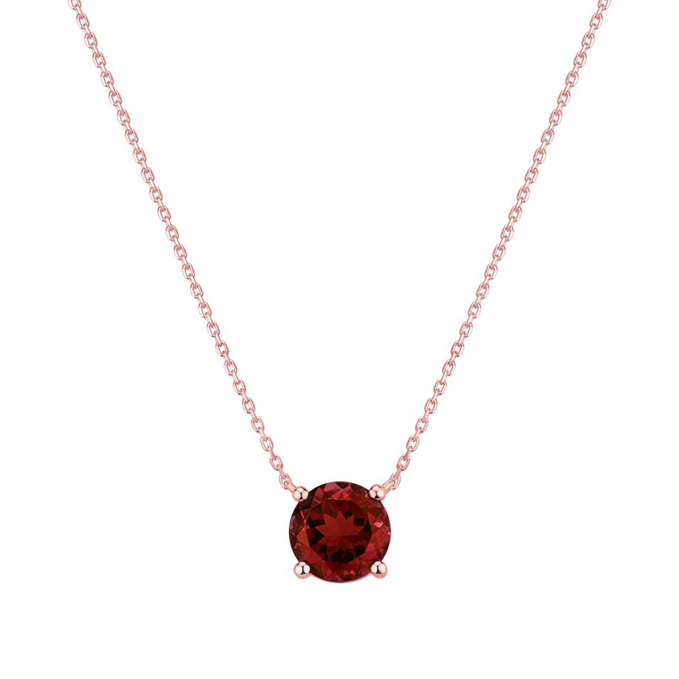 Necklace with Rhodolite Lucky Glance