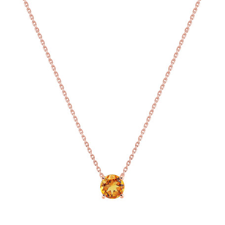 Necklace with Citrine Lucky Glance