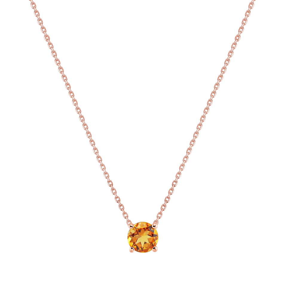 Necklace with Citrine Lucky Glance