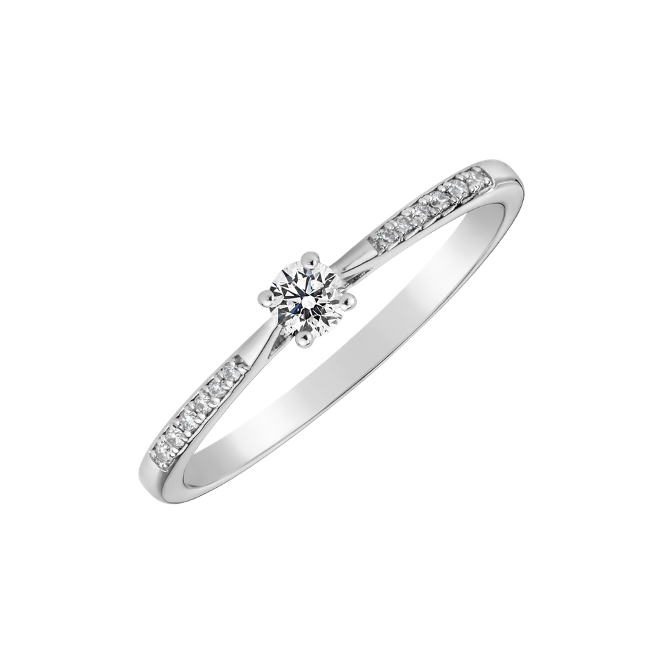 14ct white gold diamond ring Pure Love