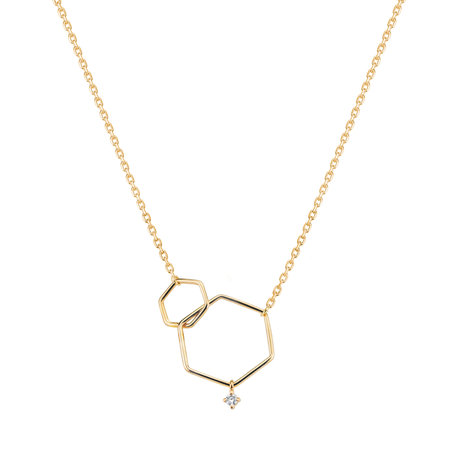 Diamond necklace Hexagon Harmony