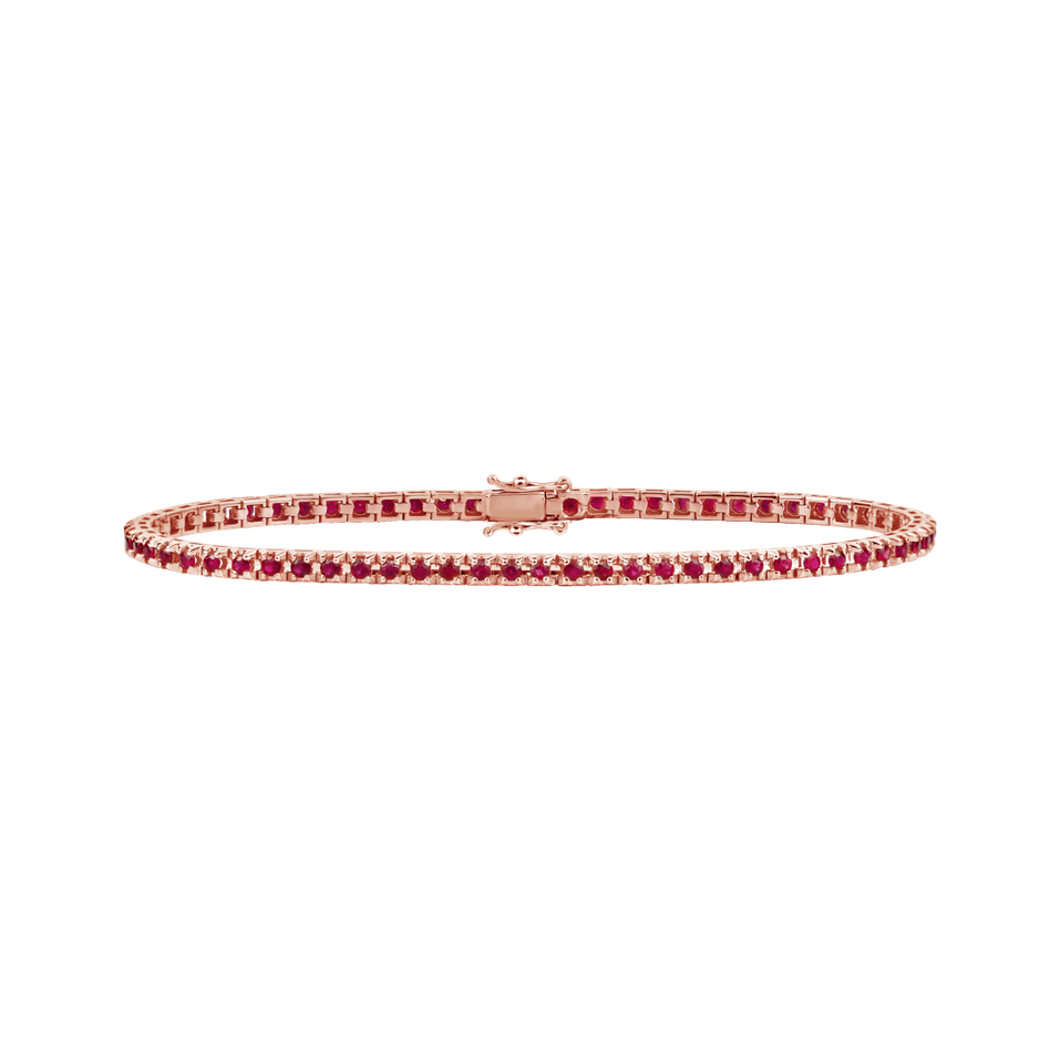 18ct rose gold bracelet with Ruby Nilani