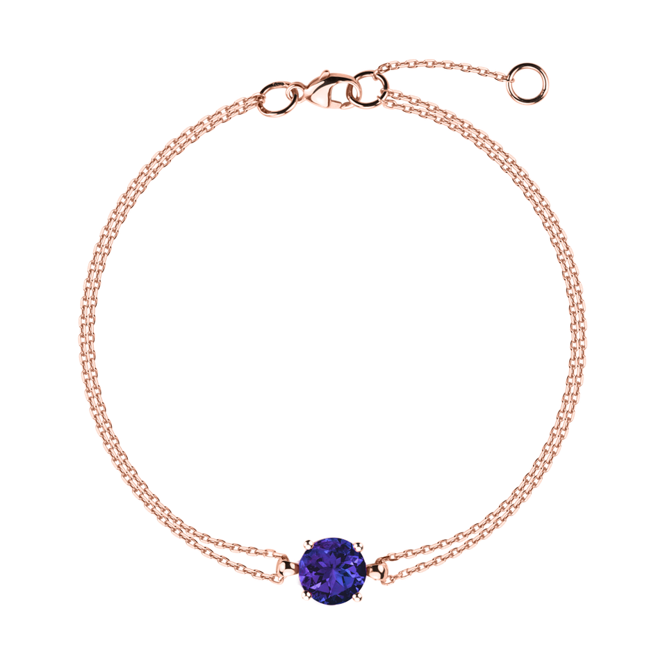 14ct rose gold bracelet with Tanzanite Roneme