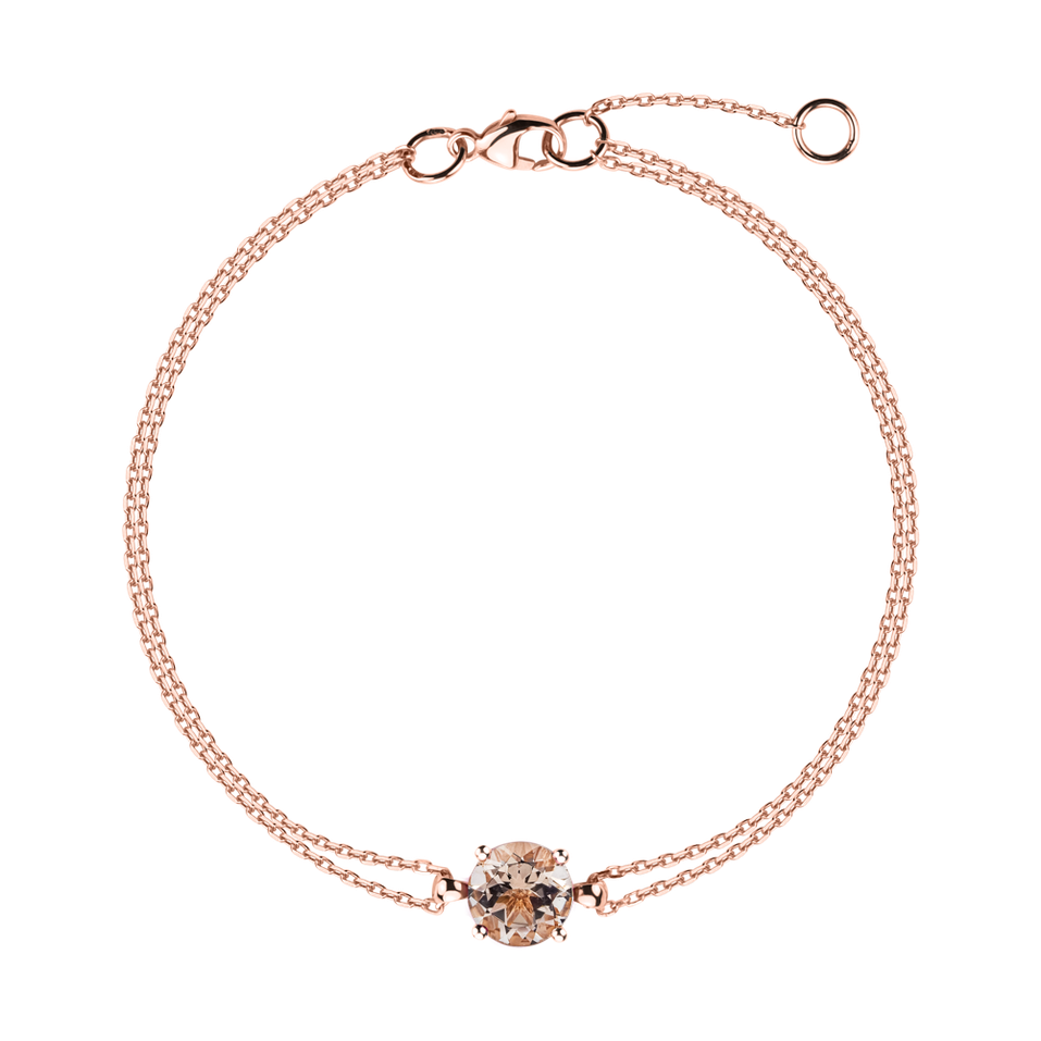 14ct rose gold bracelet with Morganite Roneme