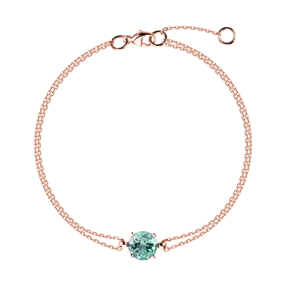 14ct rose gold bracelet with Tourmaline Turquoise Roneme