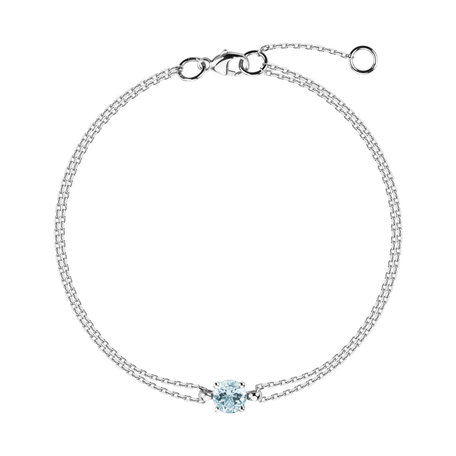 14ct white gold bracelet with Aquamarine Roneme