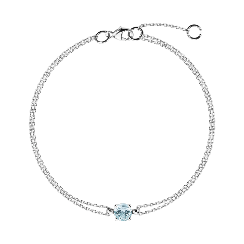 14ct white gold bracelet with Aquamarine Roneme