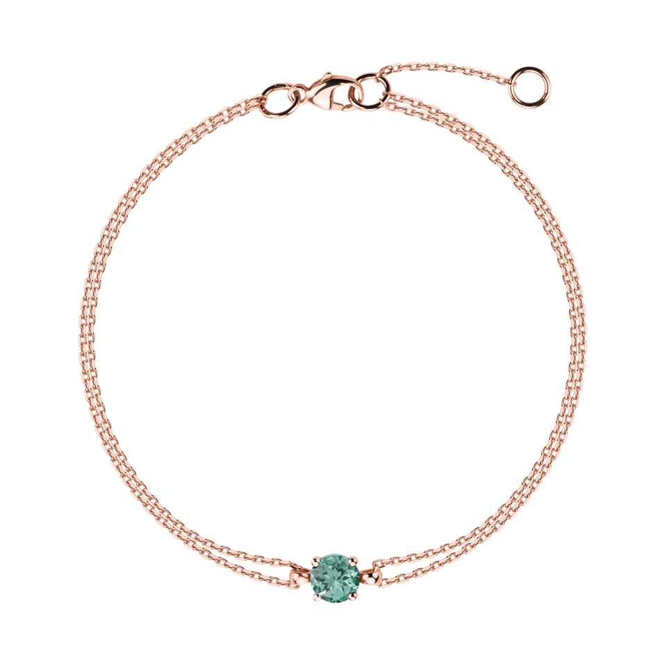 14ct rose gold bracelet with Tourmaline Turquoise Roneme